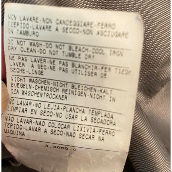 Benetton Womens Wool Blend Gray Peacoat Made In Italy Large - Picture 6 of 13